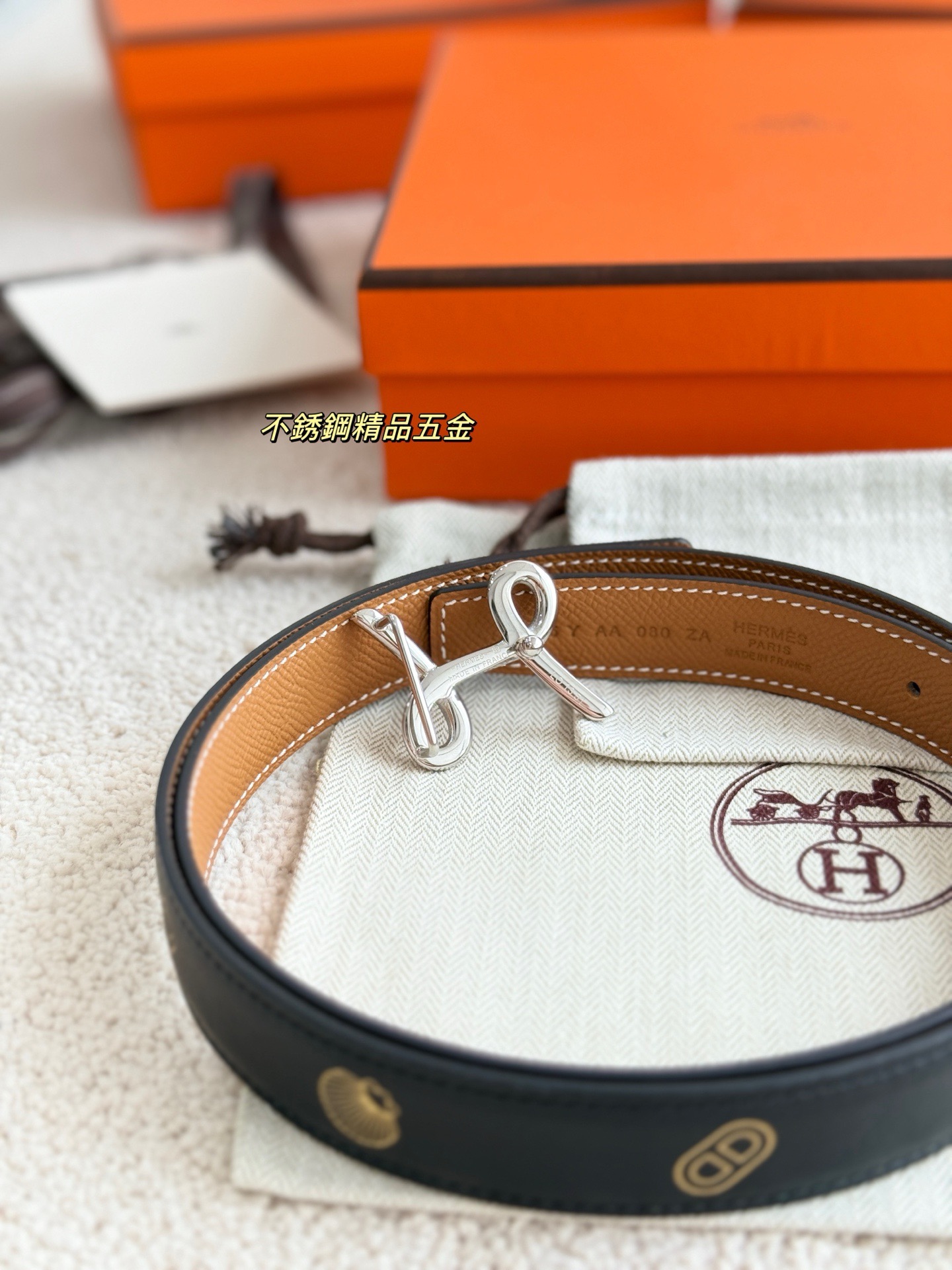 Hermes 에르메스 트위스트 에뻬솜 리버서블 가죽 벨트 24mm 5