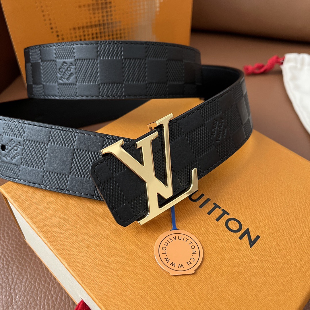LOUIS VUITTON 루이비통 루이 비통 남성 클래식 다미에 엠보싱 벨트 2