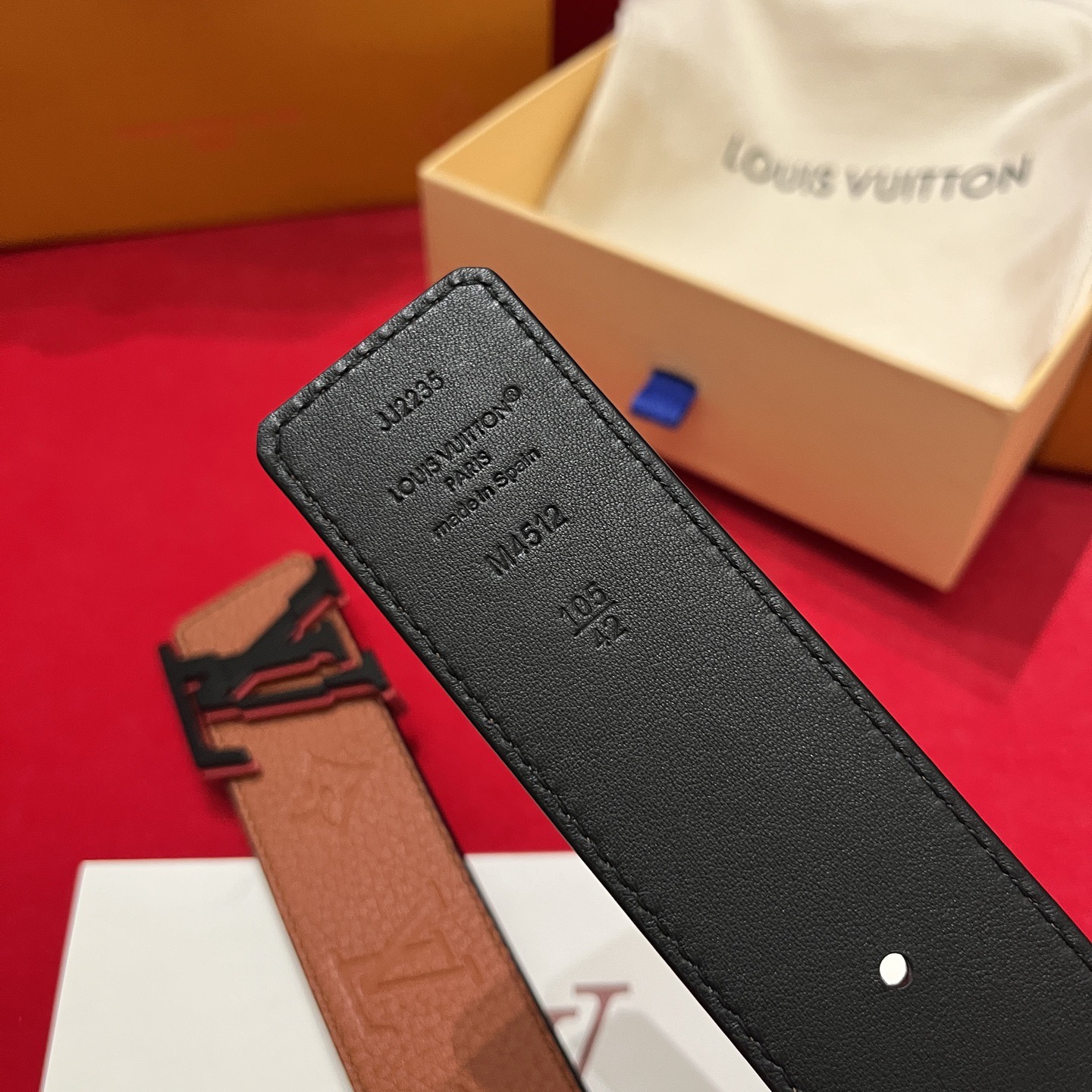 Louis Vuitton 루이비통 루이 비통 토고 패턴 소가죽 남성 벨트 5