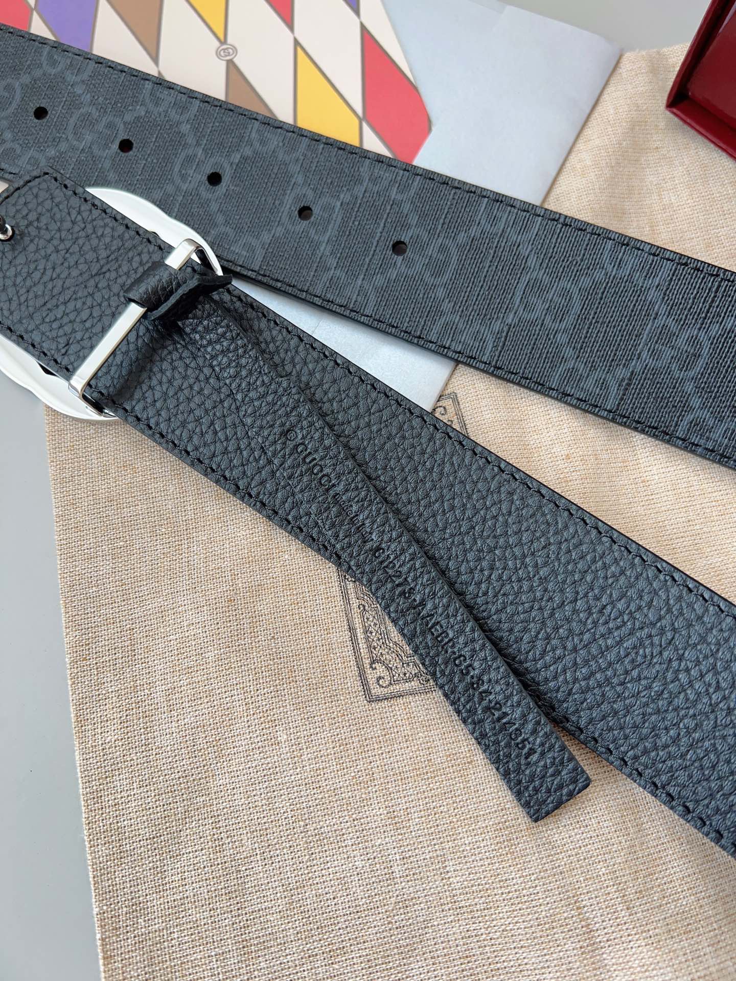 Gucci 구찌 GG 수프림 리버서블 가죽 벨트 9