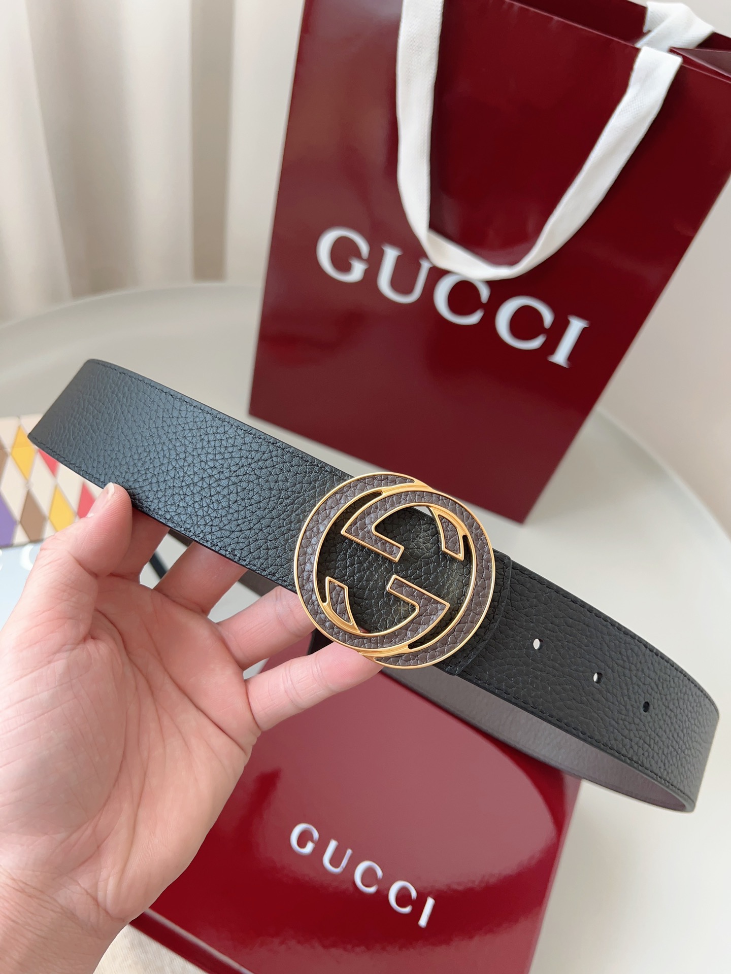 Gucci 구찌 GG 수프림 리버서블 가죽 벨트 6