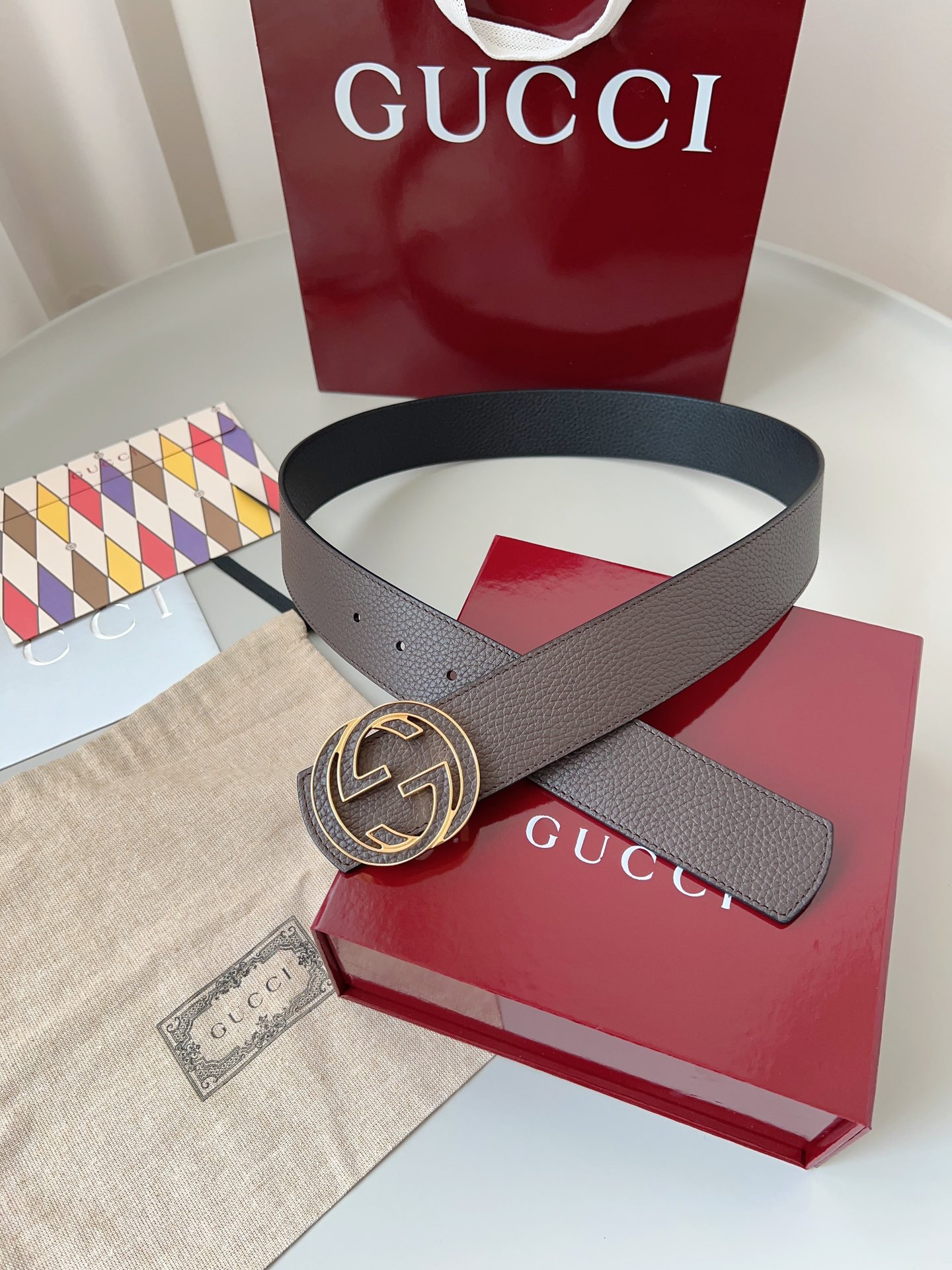 Gucci 구찌 GG 수프림 리버서블 가죽 벨트 7