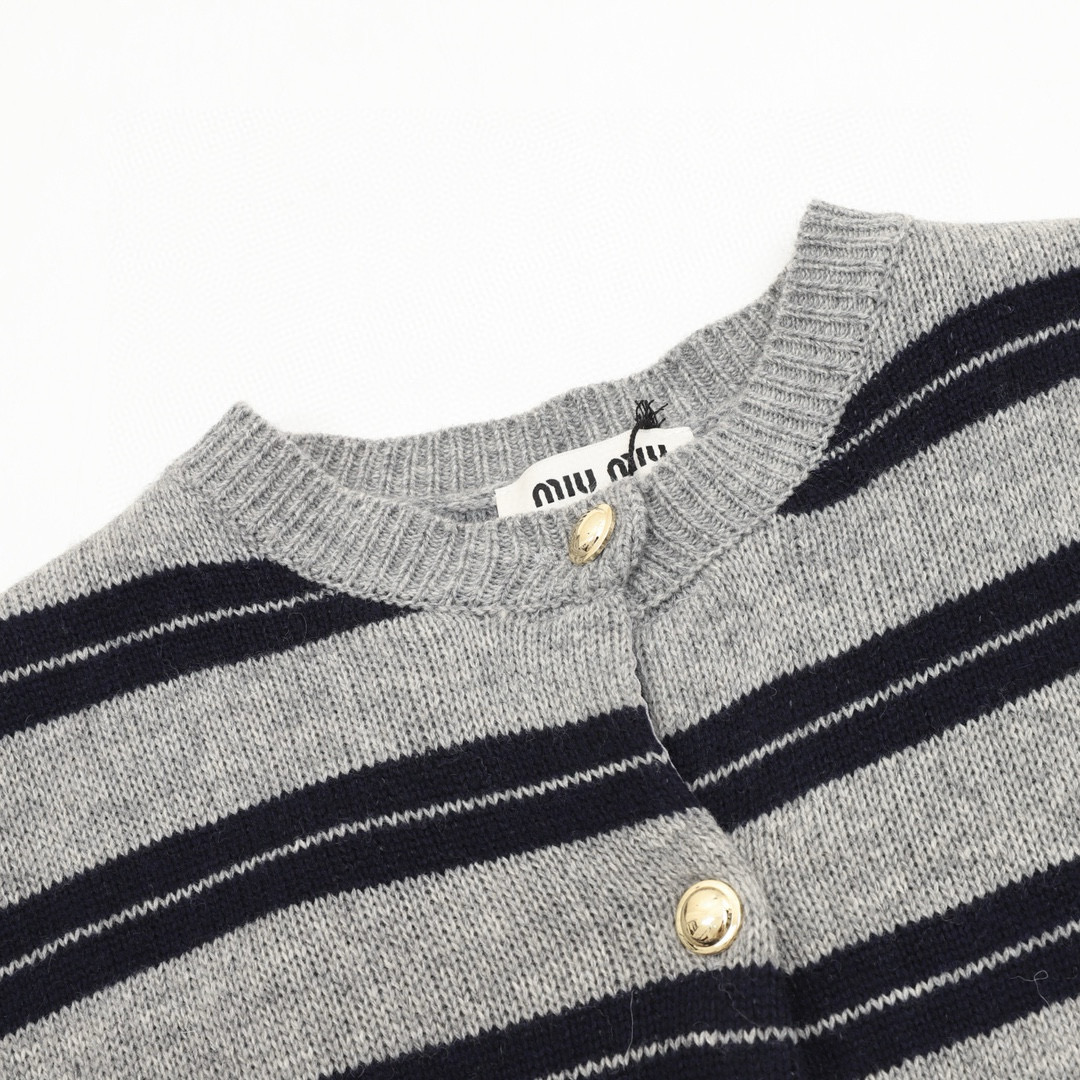 GUCCI 구찌 스트라이프 니트 폴로 반팔 여성용 5