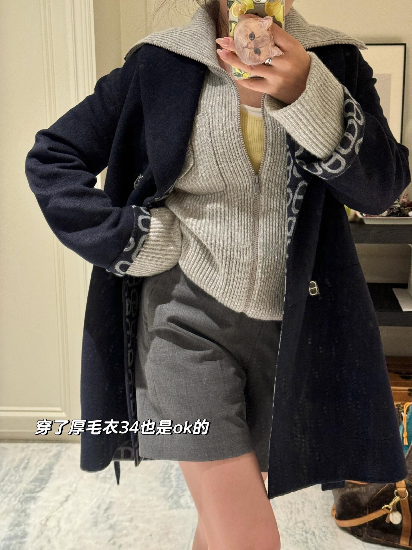 Hermes 에르메스 에이컷 양모 더블버튼 코트 5