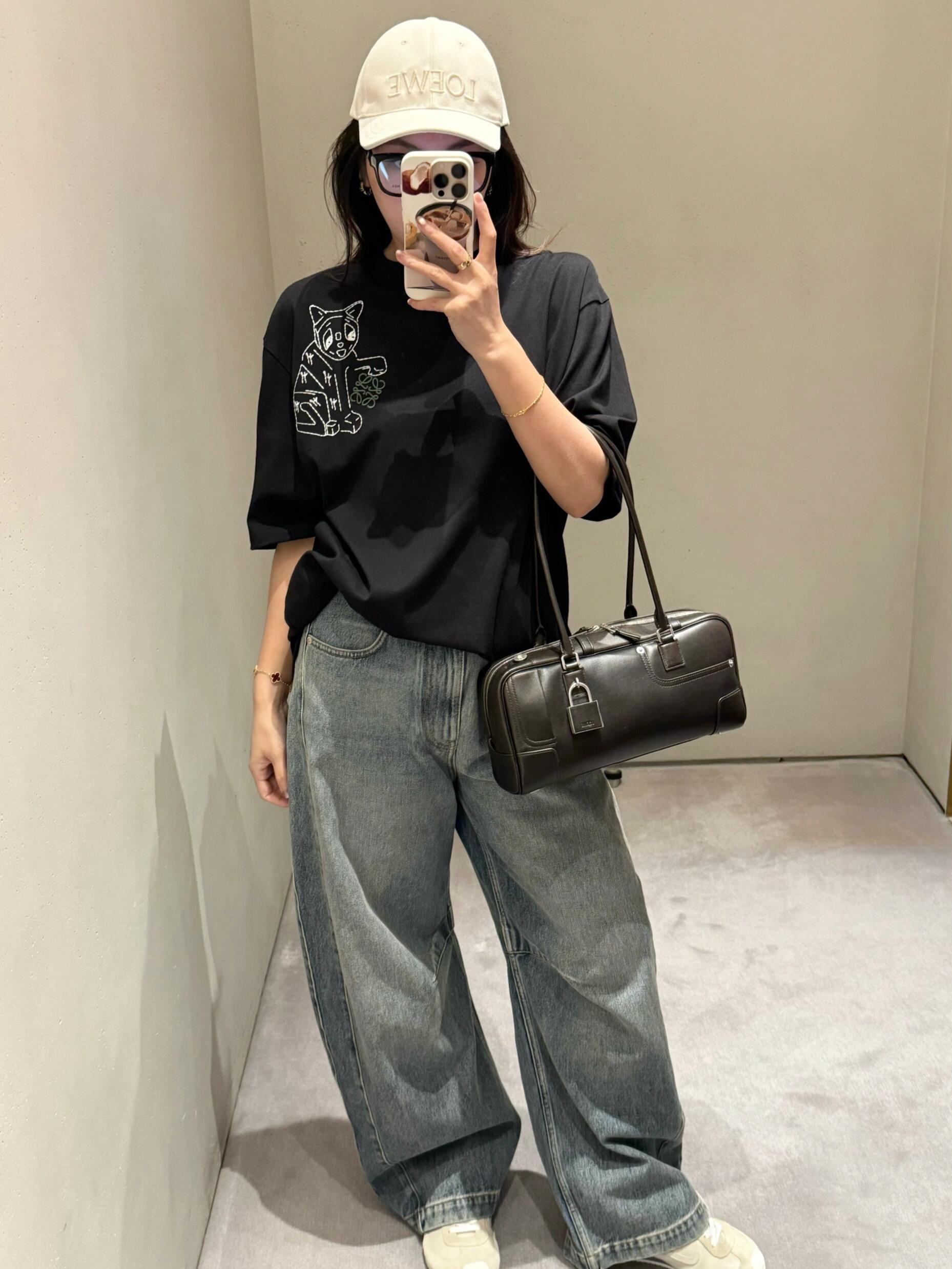 Loewe 로에베 루이스 웨인 고양이 자수 반팔 티셔츠 2