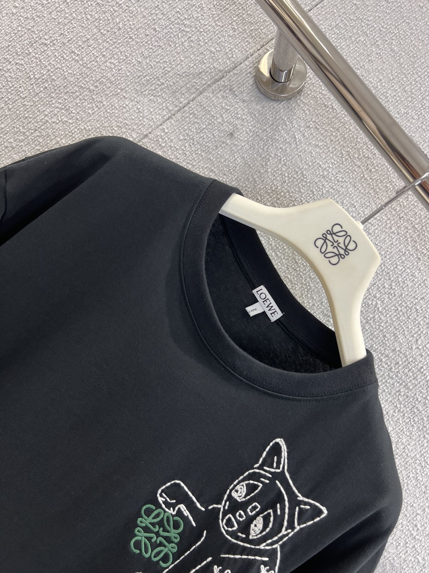 Loewe 로에베 루이스 웨인 고양이 자수 반팔 티셔츠 12