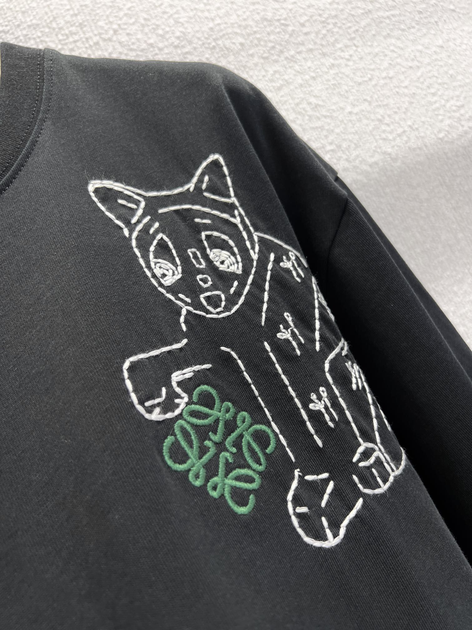 Loewe 로에베 루이스 웨인 고양이 자수 반팔 티셔츠 14