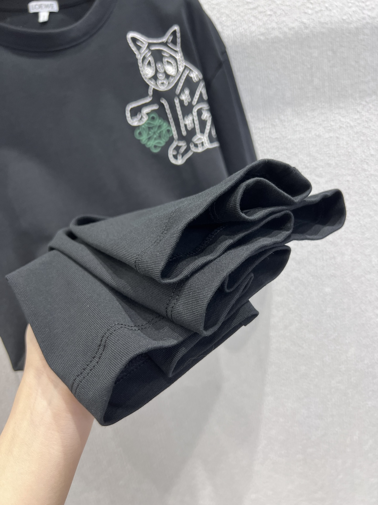 Loewe 로에베 루이스 웨인 고양이 자수 반팔 티셔츠 17