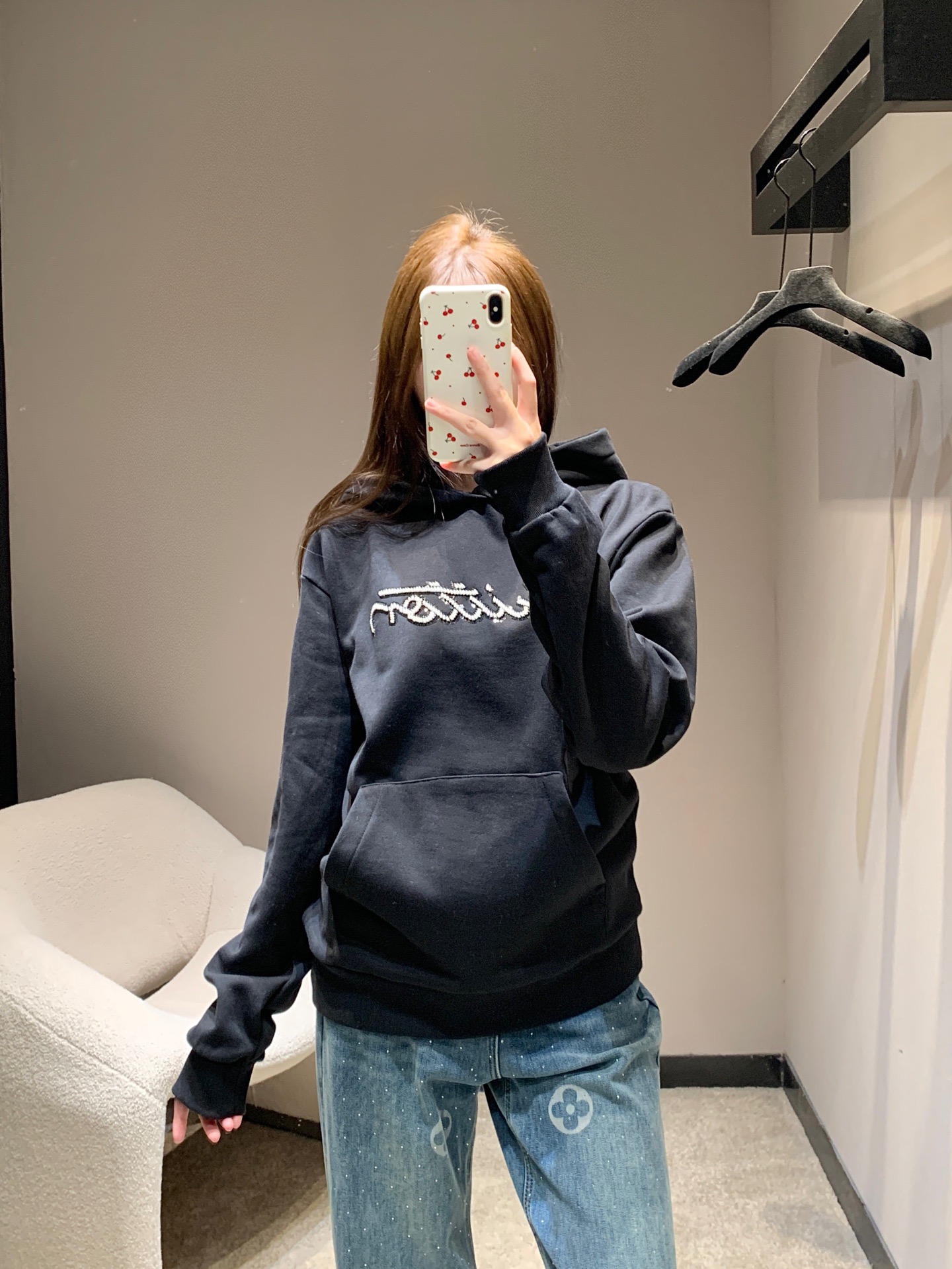 Louis Vuitton 루이비통 진주 자수 로고 후드 티셔츠 3