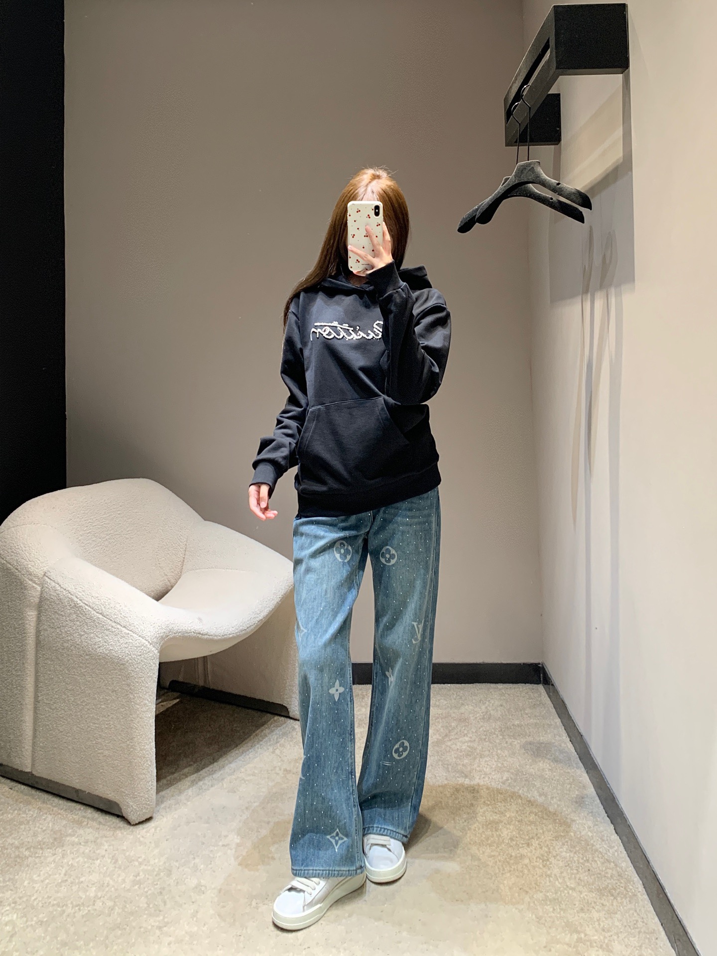 Louis Vuitton 루이비통 진주 자수 로고 후드 티셔츠 6