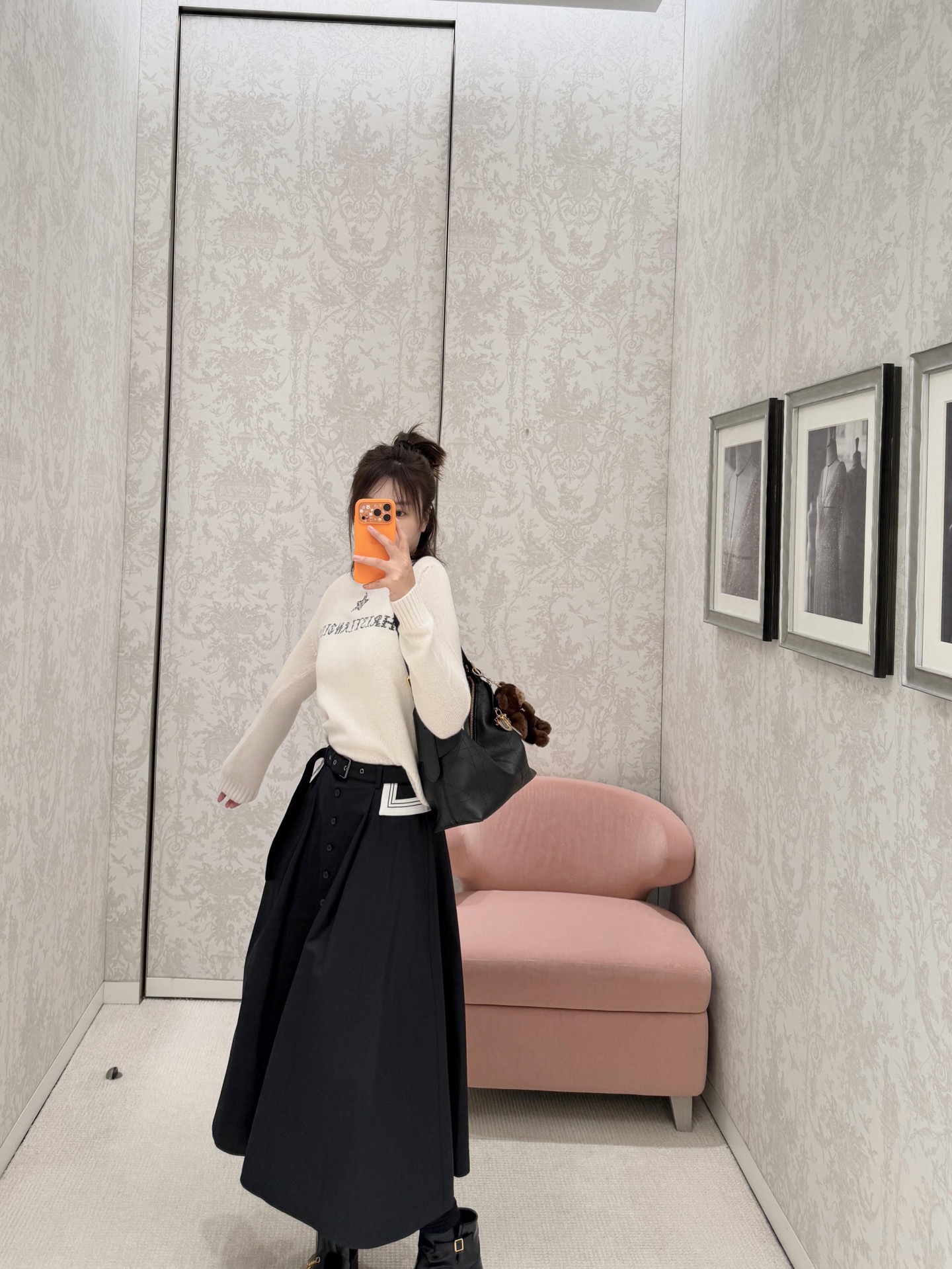 Dior 디오 행운 별 자수 로고 울 니트 2