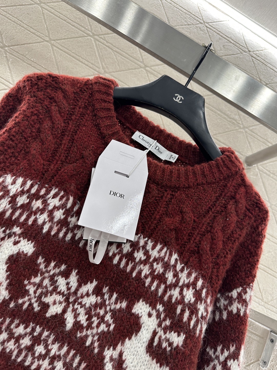 Dior 디올 페어아일 사슴 패턴 울 니트 10