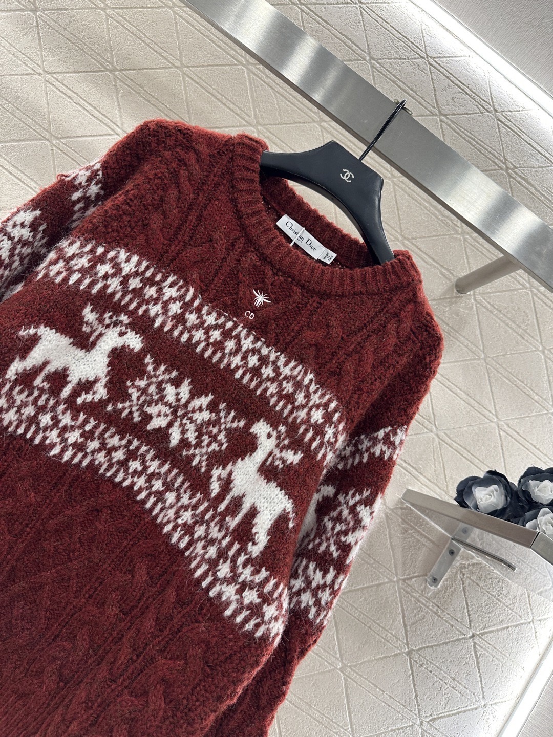 Dior 디올 페어아일 사슴 패턴 울 니트 11