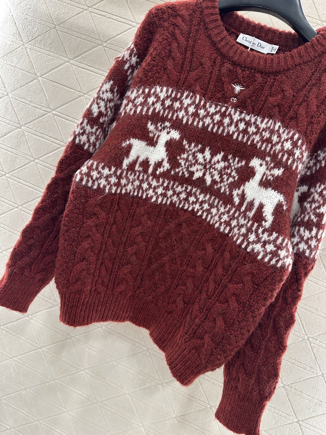 Dior 디올 페어아일 사슴 패턴 울 니트 12
