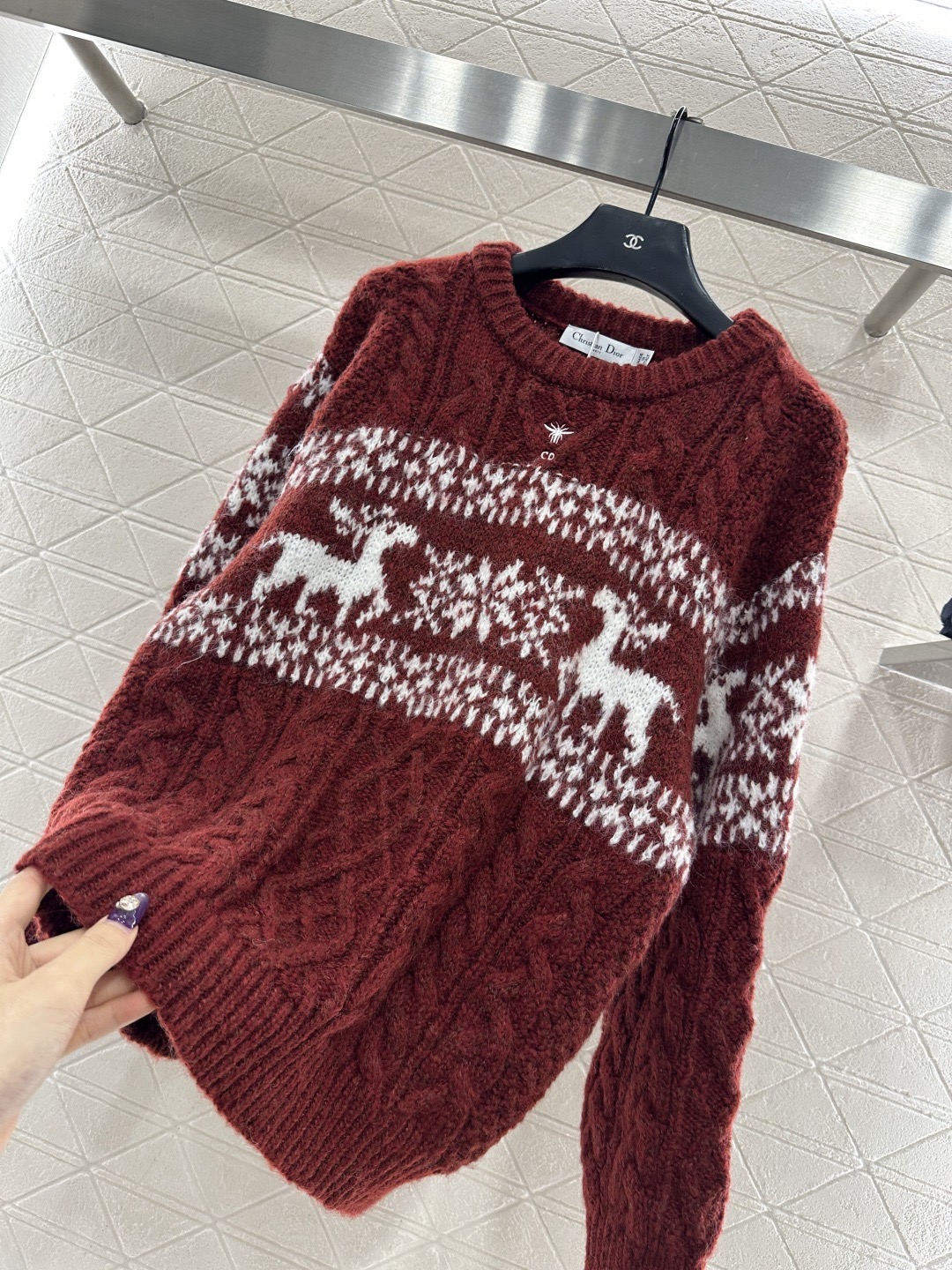 Dior 디올 페어아일 사슴 패턴 울 니트 14