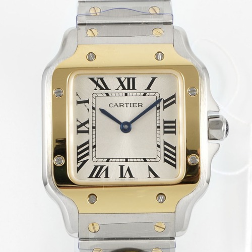 Cartier Santos de Cartier Medium Quartz 까르띠에 산토스 드 까르띠에 미디엄 쿼츠 골드베젤 27mm