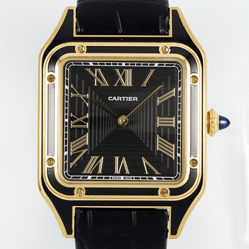 Cartier Santos Dumont Lacquer Dial Quartz 까르띠에 산토스 뒤몽 래커 다이얼 블랙 쿼츠 31.4 × 43.5mm