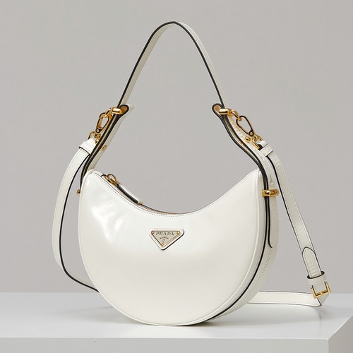 PRADA Arqué Leather Shoulder Bag 프라다 아르케 가죽 숄더백 401BC194 화이트 22.5CM