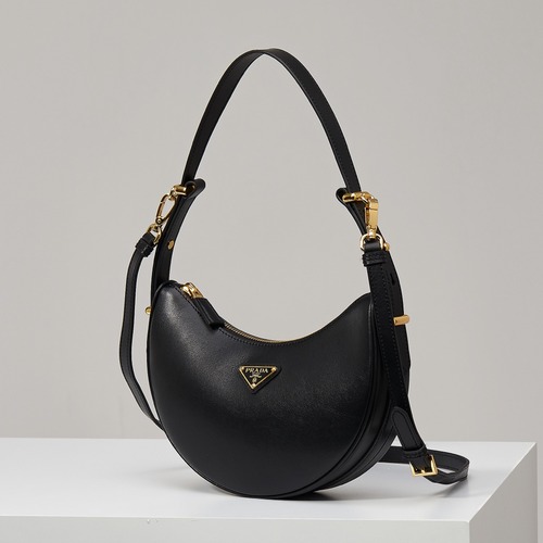 PRADA Arqué Leather Shoulder Bag 프라다 아르케 가죽 숄더백 401BC194 블랙 22.5CM