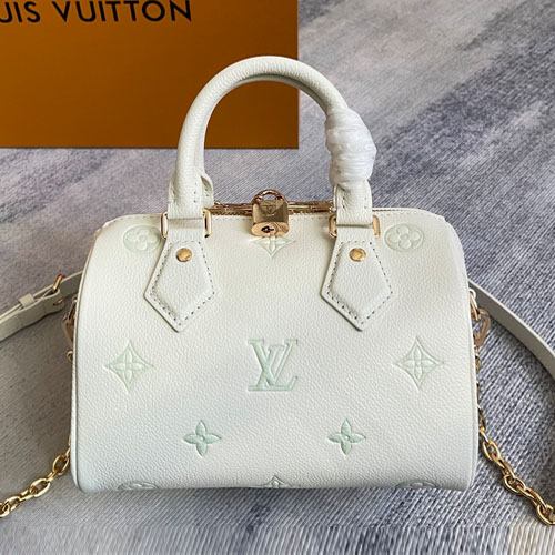 Louis Vuitton Speedy Bandoulière 20 Monogram 루이비통 스피디 반둘리에 20 모노그램 앙프렝뜨 파스텔민트 M27572 20cm