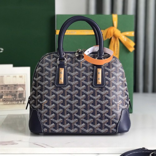 Goyard Vendôme Mini Tote Bag 고야드 방돔 미니 토트백 고야딘 코팅 캔버스 네이비 23cm