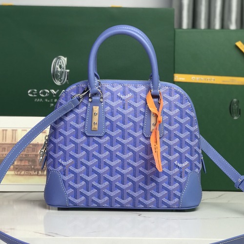 Goyard Vendôme Mini Tote Bag 고야드 방돔 미니 토트백 고야딘 코팅 캔버스 블루 23cm