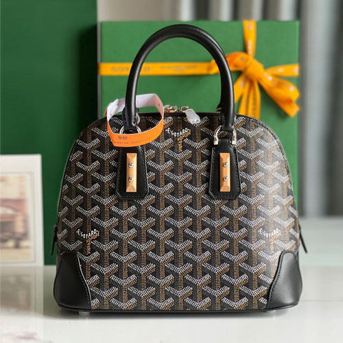 Goyard Vendôme Mini Tote Bag 고야드 방돔 미니 토트백 고야딘 코팅 캔버스 블랙 23cm