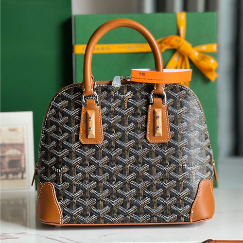 Goyard Vendôme Mini Tote Bag 고야드 방돔 미니 토트백 고야딘 코팅 캔버스 브라운/그레이 23cm
