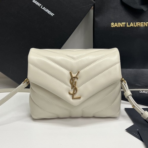 Saint Laurent Lou Lou Toy Quilted Leather Bag 생로랑 루루 토이 퀼티드 레더 숄더백 467072 아이보리 20CM