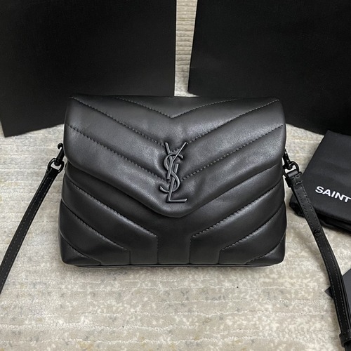 Saint Laurent Lou Lou Toy Quilted Leather Bag 생로랑 루루 토이 퀼티드 레더 숄더백 467072 블랙 20CM