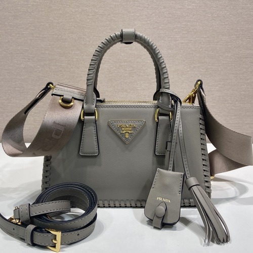 Prada Galleria Mini Saffiano Leather Double Handle Bag 프라다 갤러리아 미니 사피아노 더블 핸들 토트백 1BA916 그레이 21cm
