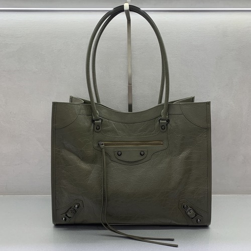 Balenciaga Le City Large Tote Bag 발렌시아가 르 시티백 라지 토트백 카키그린 골드하드웨어 (8526681080) 38.5cm