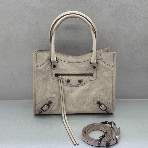 Balenciaga Le City Small Vertical Tote 발렌시아가 르 시티백 스몰 세로 토트백 베이지 골드하드웨어 (852668900) 26cm
