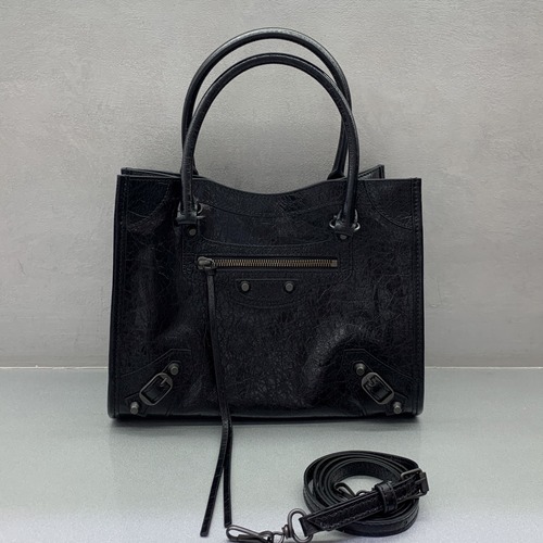 Balenciaga Le City Small Vertical Tote 발렌시아가 르 시티백 스몰 세로 토트백 블랙 무광하드웨어 (852668900) 26cm