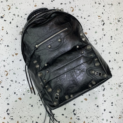 Balenciaga Le Cagole Backpack 발렌시아가 르 카골 백팩 블랙 실버 하드웨어 48cm