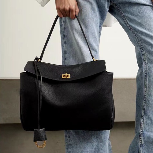 Balenciaga Rodeo Medium Top Handle Bag 발렌시아가 로데오 미디엄 탑핸들 백 78972 블랙 금장 35cm