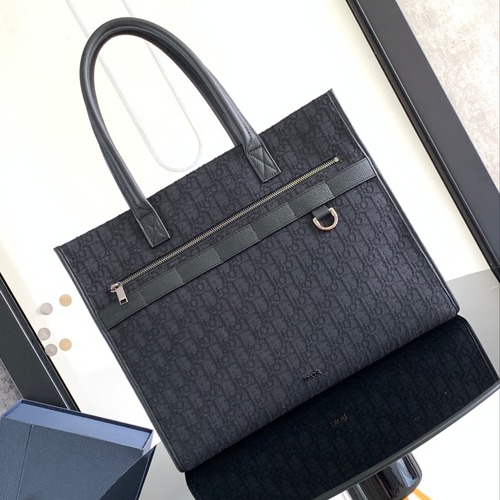 Dior Safari Tote Bag 디올 사파리 오블리크 토트백 브리프케이 네이비 39cm