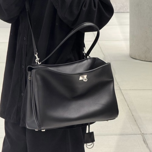 Balenciaga Rodeo Medium Top Handle Bag 발렌시아가 로데오 미디엄 탑핸들 백 78972 블랙 은장 35cm