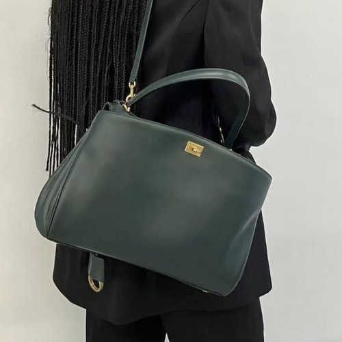 Balenciaga Rodeo Medium Top Handle Bag 발렌시아가 로데오 미디엄 탑핸들 백 78972 다크민트 금장 35cm