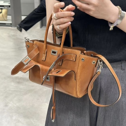 Balenciaga Bel Air Mini Top Handle 발렌시아가 벨 에어 미니 탑핸들백 78989 빈티지브라운 24cm