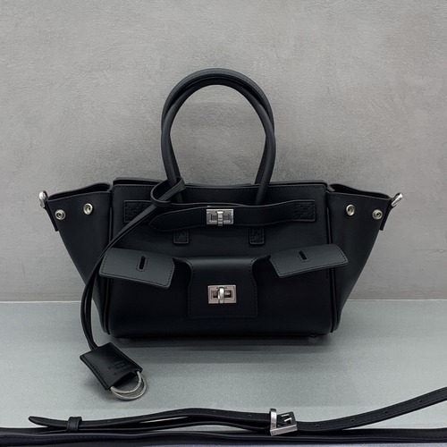 Balenciaga Bel Air Mini Top Handle 발렌시아가 벨 에어 미니 탑핸들백 78989 블랙 은장 24cm