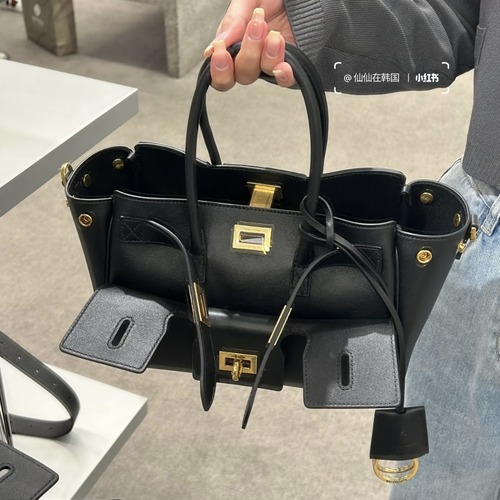Balenciaga Bel Air Mini Top Handle 발렌시아가 벨 에어 미니 탑핸들백 78989 블랙 금장 24cm