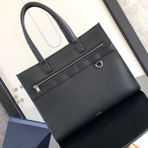 Dior Safari Tote Bag 디올 사파리 오블리크 카프스킨 토트백 브리프케이 블랙 39cm