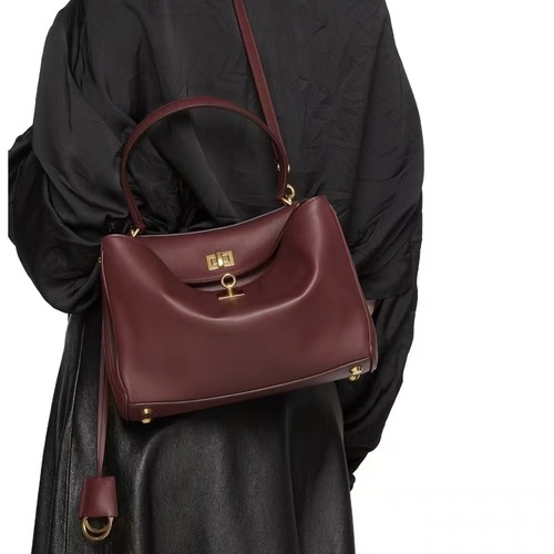 Balenciaga Rodeo Small Top Handle 발렌시아가 로데오 스몰 탑핸들백 78972 버건디 금장 29cm