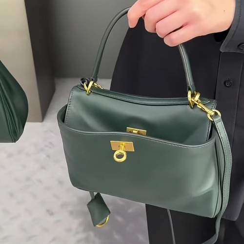 Balenciaga Rodeo Small Top Handle 발렌시아가 로데오 스몰 탑핸들백 78972 다크그린 금장 29cm