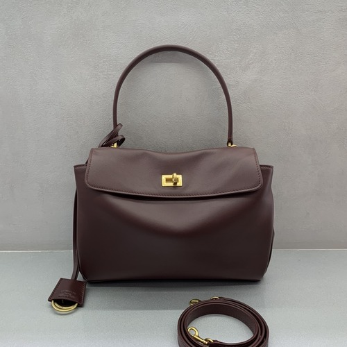 Balenciaga Rodeo Small Top Handle 발렌시아가 로데오 스몰 탑핸들백 78972 다크브라운 금장 29cm