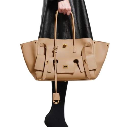 Balenciaga Bel Air Medium Tote Bag 발렌시아가 벨 에어 미디엄 토트백 베이지 금장 36.5cm