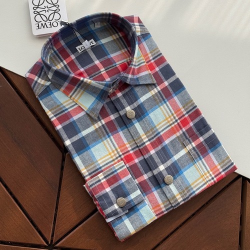 LOEWE Classic Check Cotton Shirt 로에베 클래식 체크 코튼 셔츠