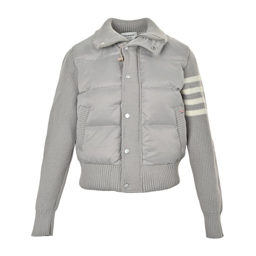 Thom Browne Four-Bar Knit Down Jacket 톰 브라운 사선 니트 패널 다운 재킷