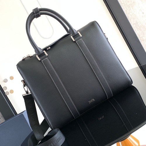 Dior Lingot Briefcase 디올 링고 블랙 그레인 가죽 브리프케이스 (미디엄, 토트/숄더 겸용)